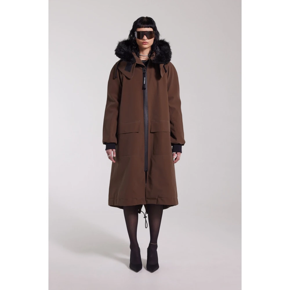 Stutterheim Waterdichte Fishtail Parka voor Vrouwen Brown Dames