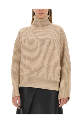 Cashmere Polokrage Stickad Tröja