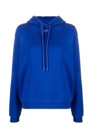 Blaue Logo Baumwoll Hoodie Pullover