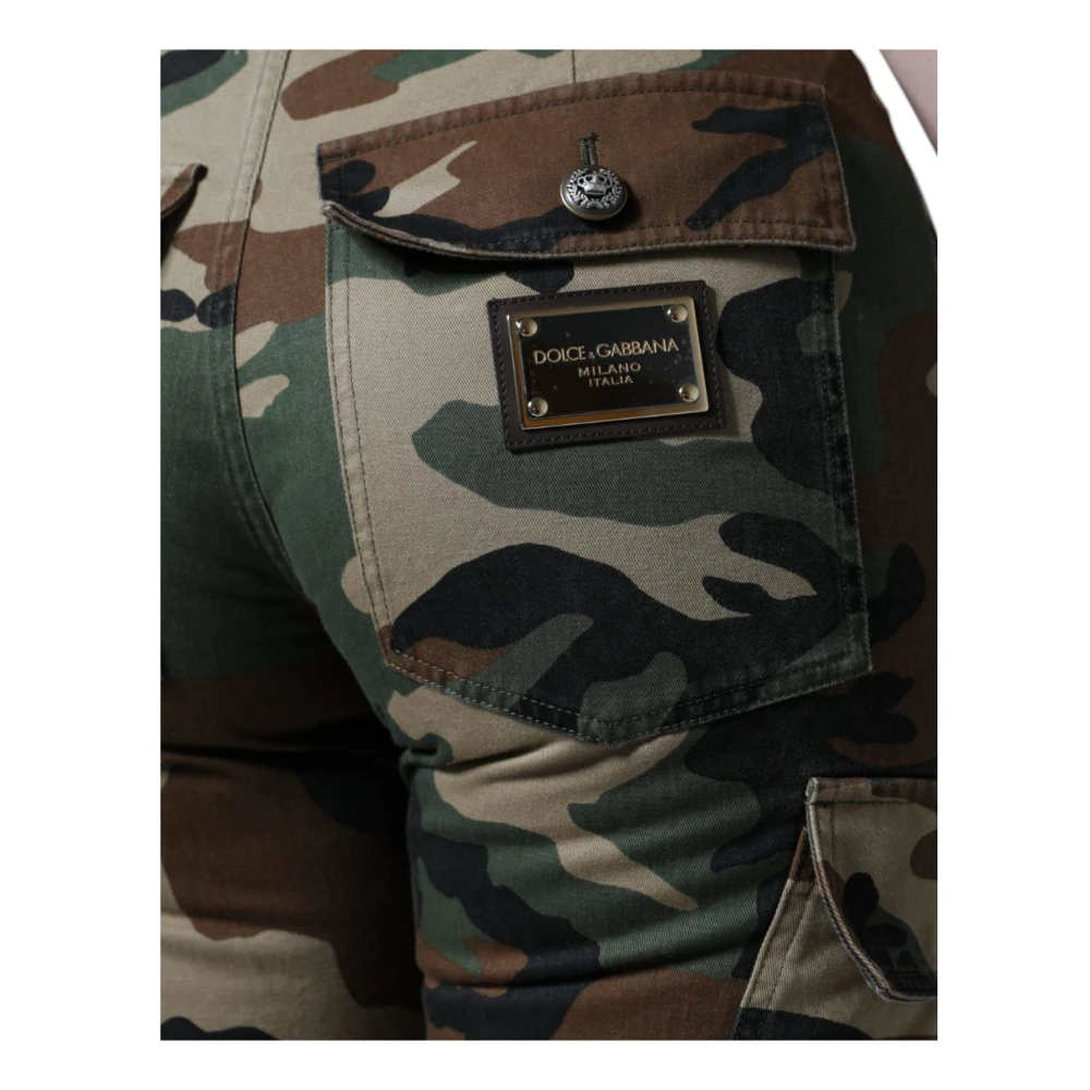 Dolce & Gabbana Multicolor Cargo Broek met Logodetails Multicolor Dames