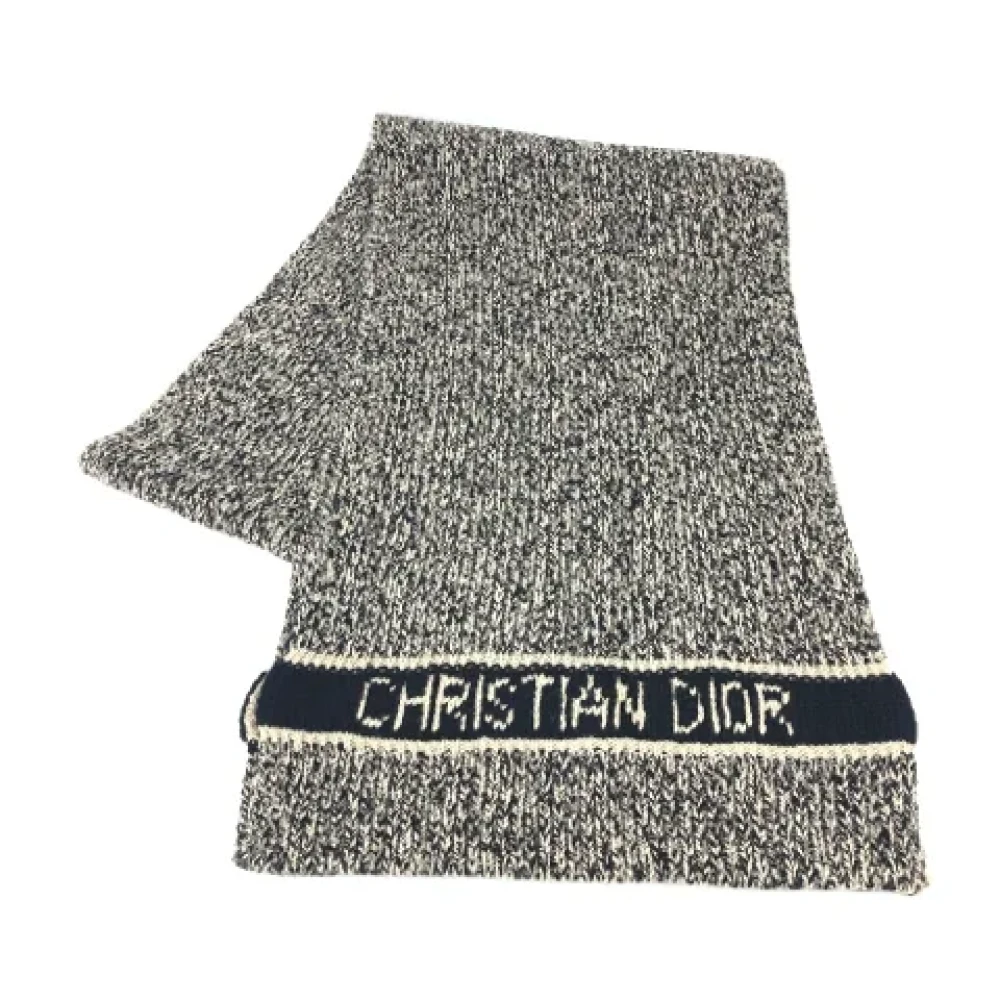 Dior Vintage Pre-owned Fabric scarves Black Dames
