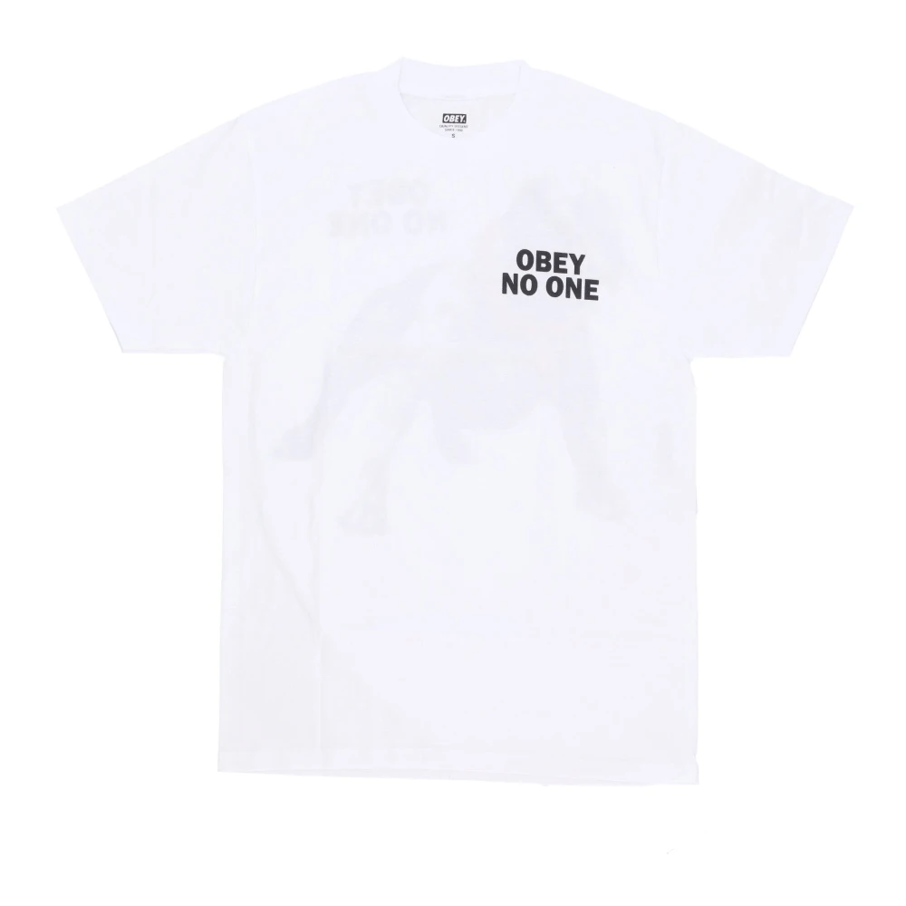 Obey Witte Korte Mouw Crew T-Shirt White Heren