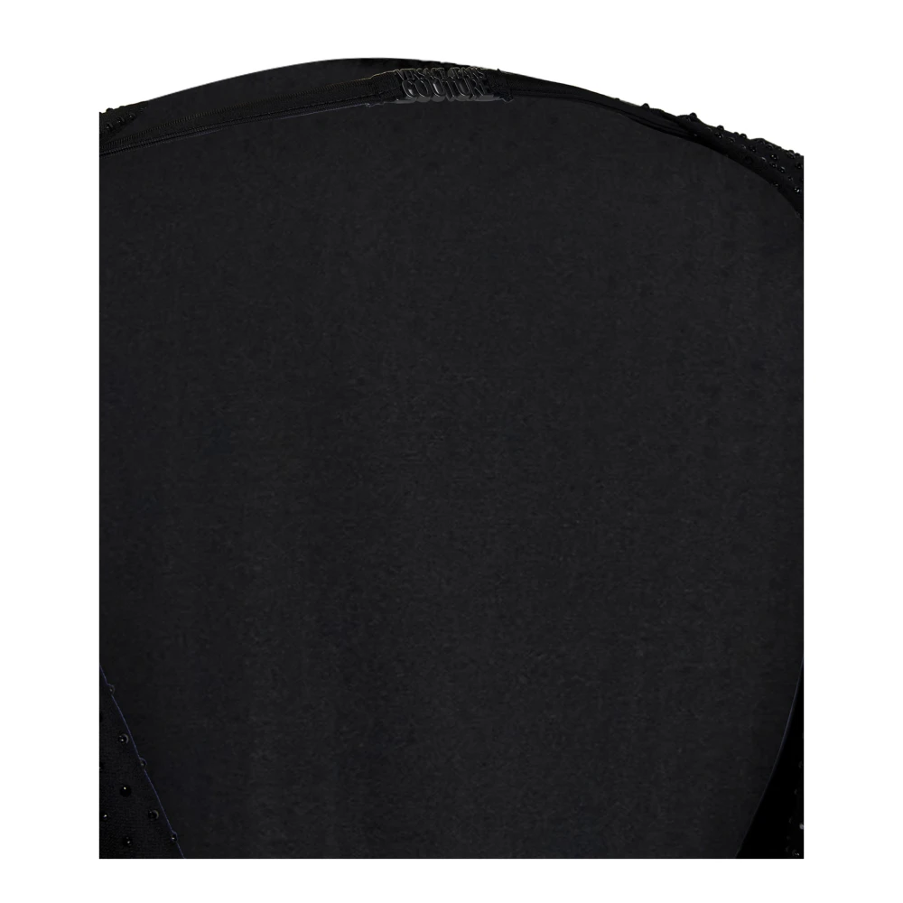 Versace Jeans Couture Zwart Strass Open Rug Mini Jurk Black Dames