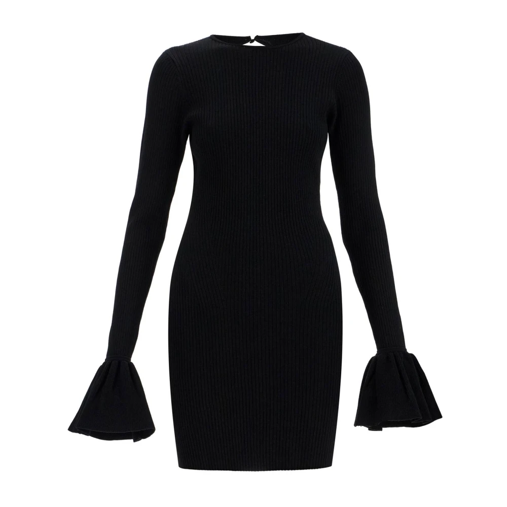 Rotate Birger Christensen Zwarte Viscose Mini Jurk met Cutout Black Dames