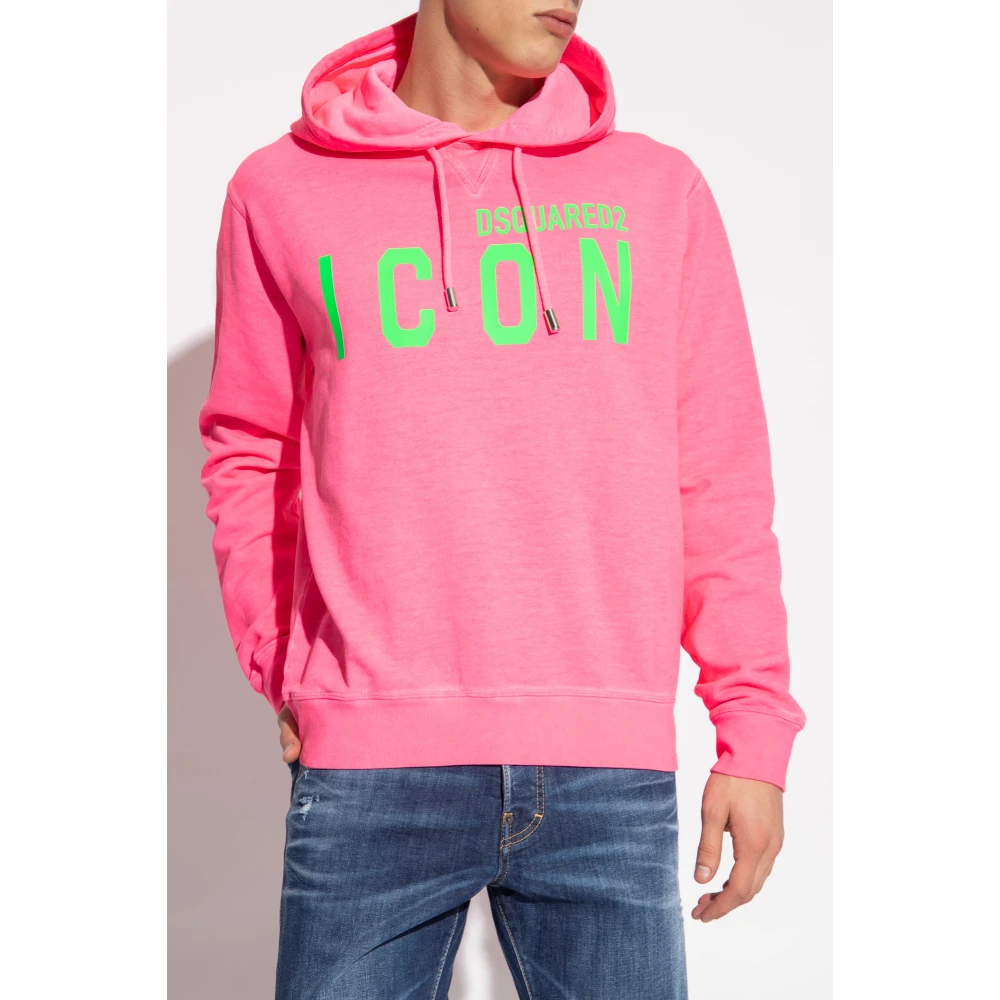 Dsquared2 Hoodie met logo Pink Heren