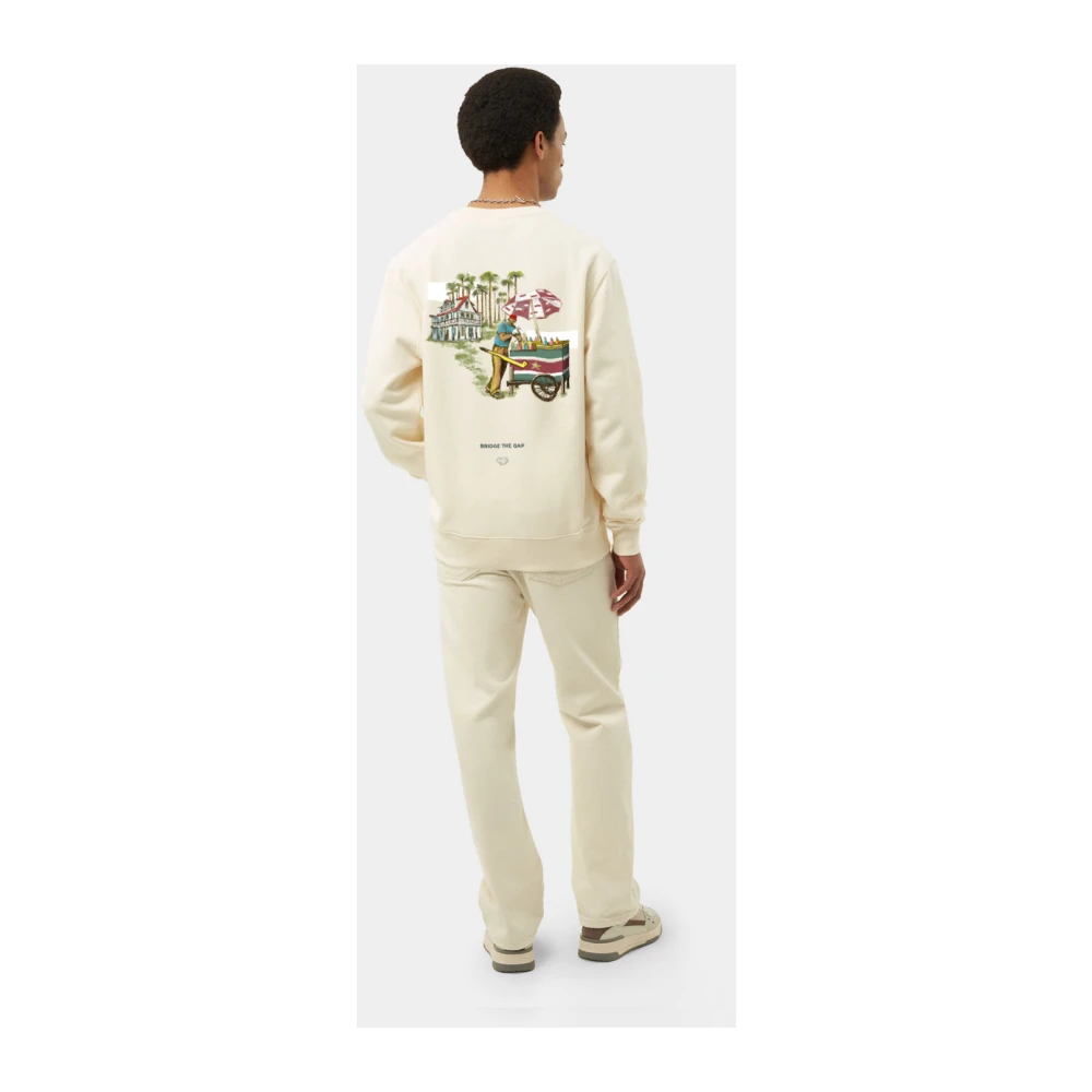 Filling Pieces Sweatshirt Ice Vendor Antique White Heren