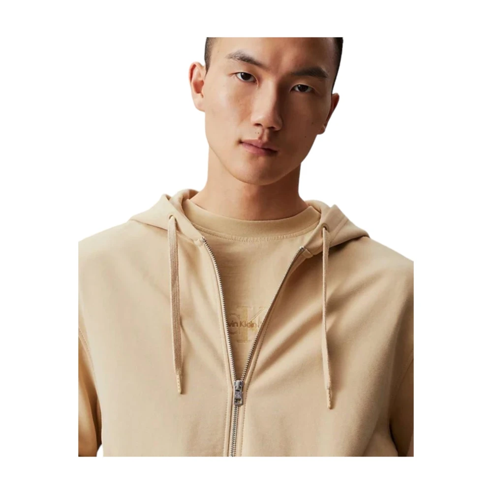 Calvin Klein Stijlvolle Sweatshirt voor Mannen Beige Heren
