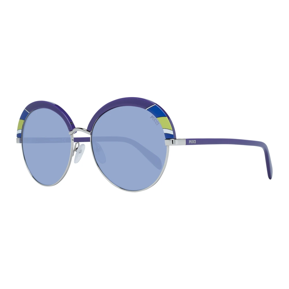 Pucci Unisex Purple/Blue Oval Sunglasses Gradient Lenses