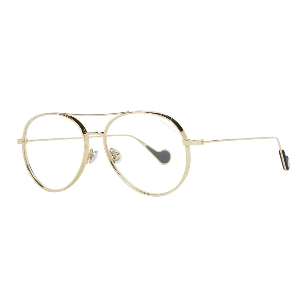 Moncler Gouden Aviator Zonnebril met UV-bescherming Yellow Unisex