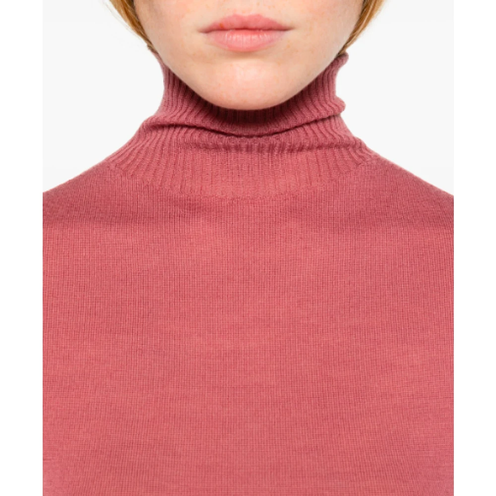 Rick Owens Turtle Neck Top Thulian Stijl Pink Dames