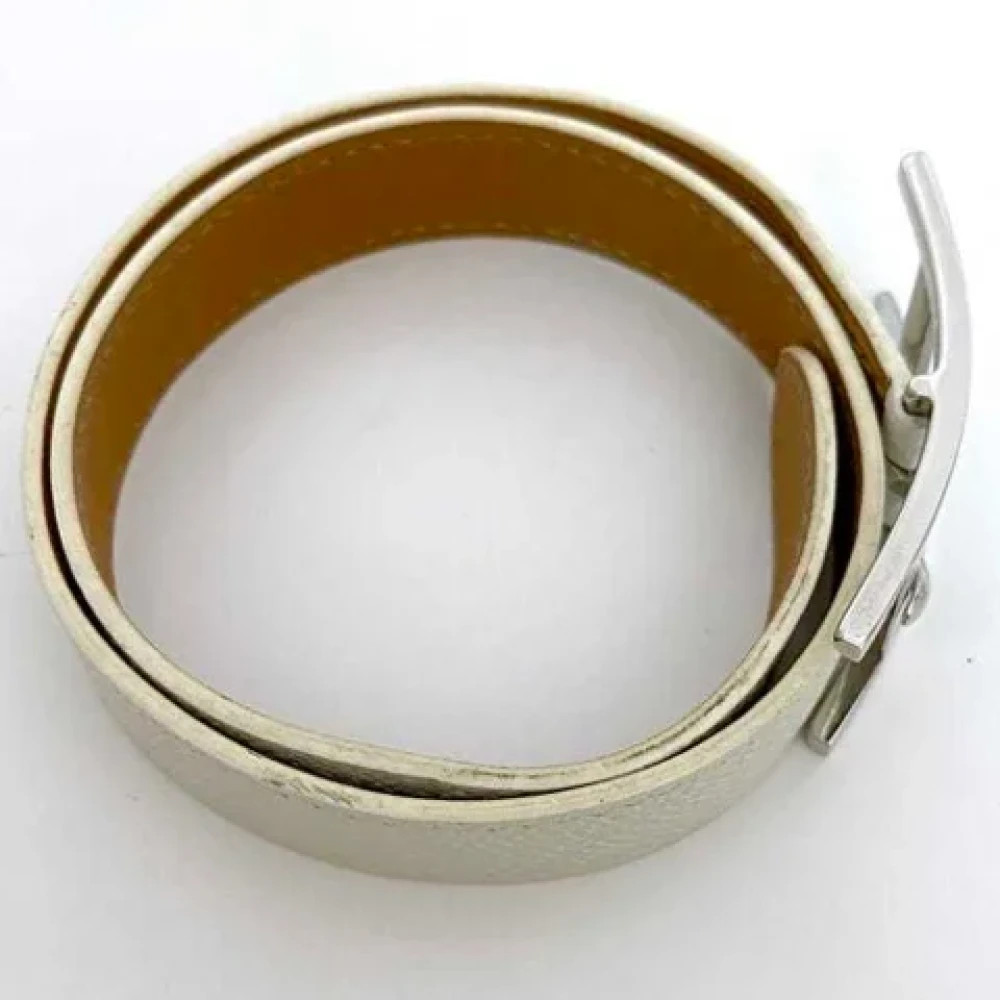 Hermès Vintage Pre-owned Leather belts White Dames