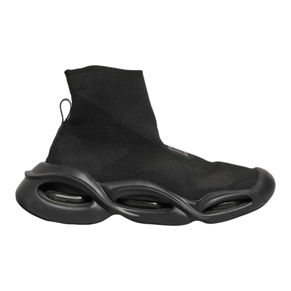 Dolce & Gabbana Men's Black Sneakers, 10 Uk, Slip On Wave Socks Trainers