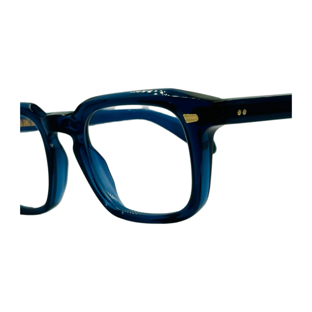 Cutler And Gross Handgemaakte Vierkante Frame Blauwe Kristal Bril Blue Unisex