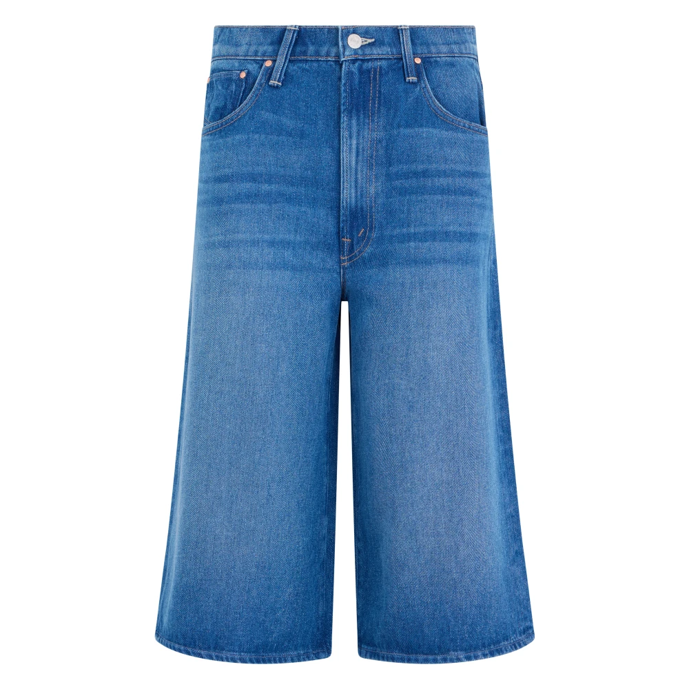Mother Women's Blue Wide Jeans, W25, Denim Bermuda