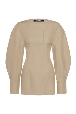 beige-boat-neck-shirt-dress