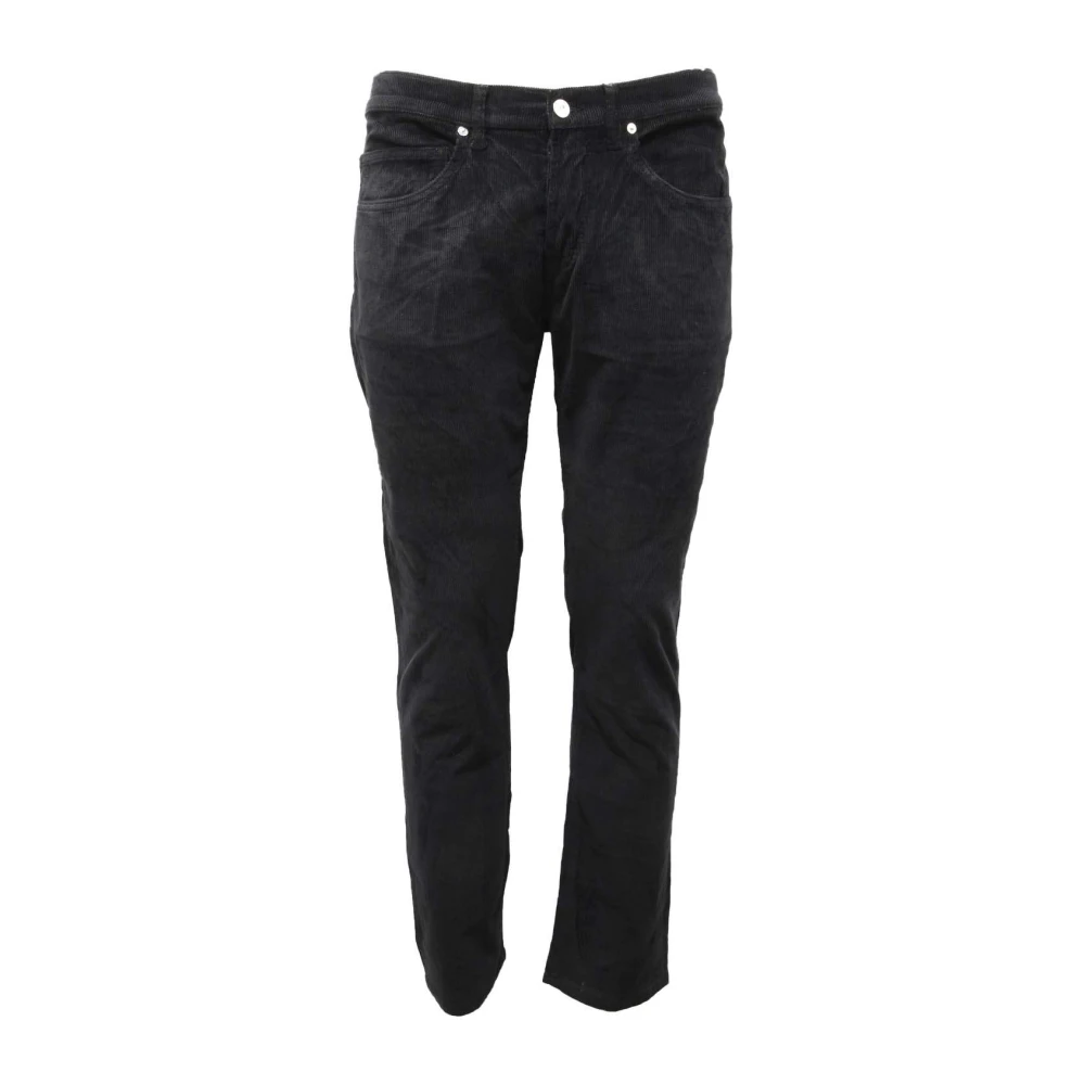 Nine In The Morning Men's Black Velvet Trousers