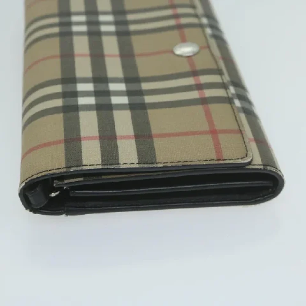 Burberry Vintage Pre-owned Leather wallets Beige Dames