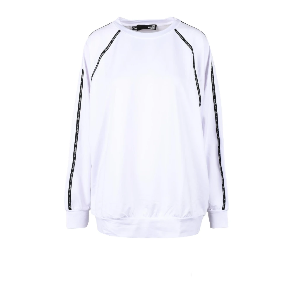 Love Moschino Witte Sweatshirt voor Vrouwen White Dames