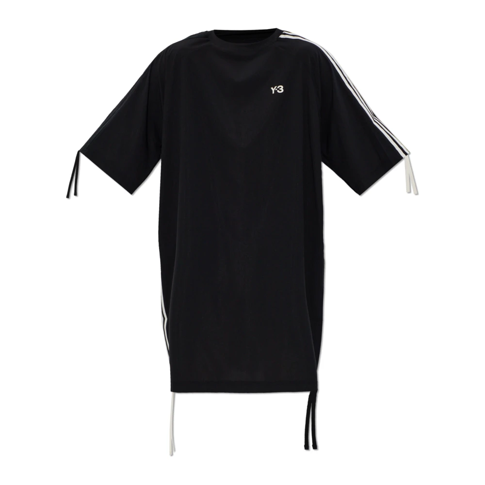 Y-3 Women's Black Short Dresses, M, Loose-Fit Dress