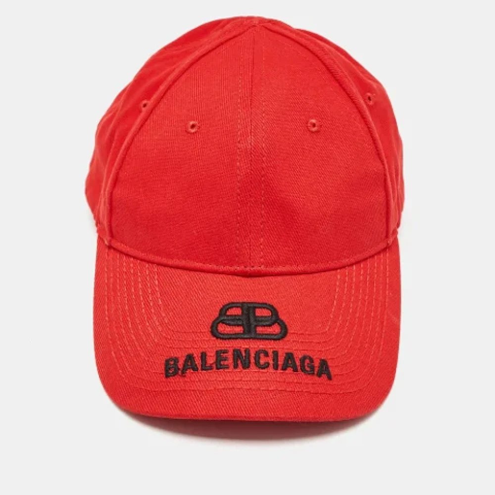 Balenciaga Vintage Pre-owned Cotton hats Red Heren