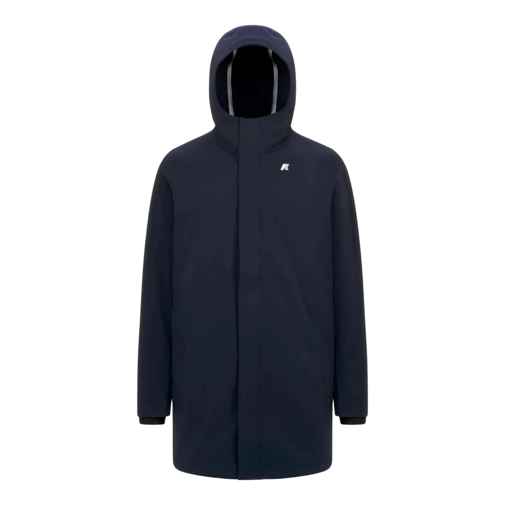 K-Way Blue Bonded Jacket Windproof Water-Repellent - Male - Single-Breasted Coats - Blue - 2XL - Coats - Image 5