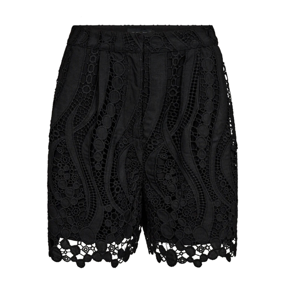 Black lace shorts best sale