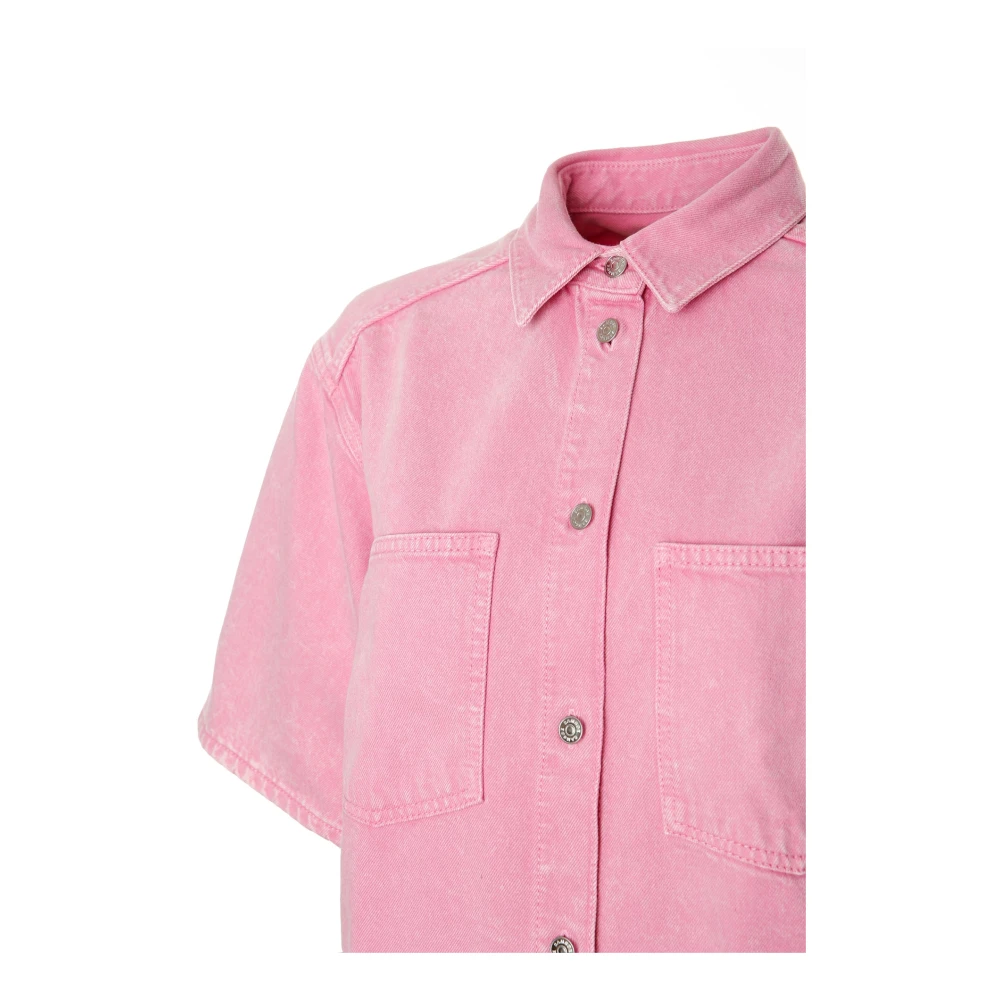 Samsøe Denim Overhemd Pink Dames