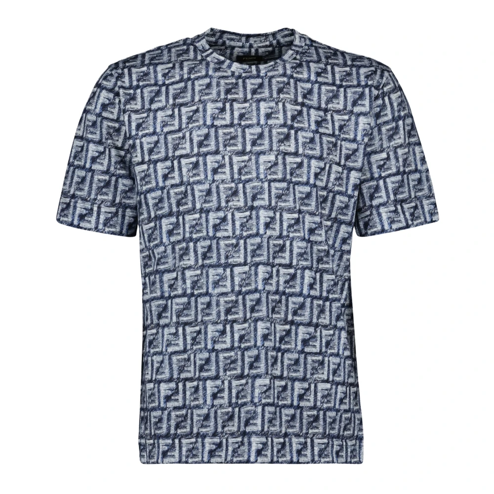 Fendi Blauw Zomer T-shirt Collectie 2024 Blue Heren