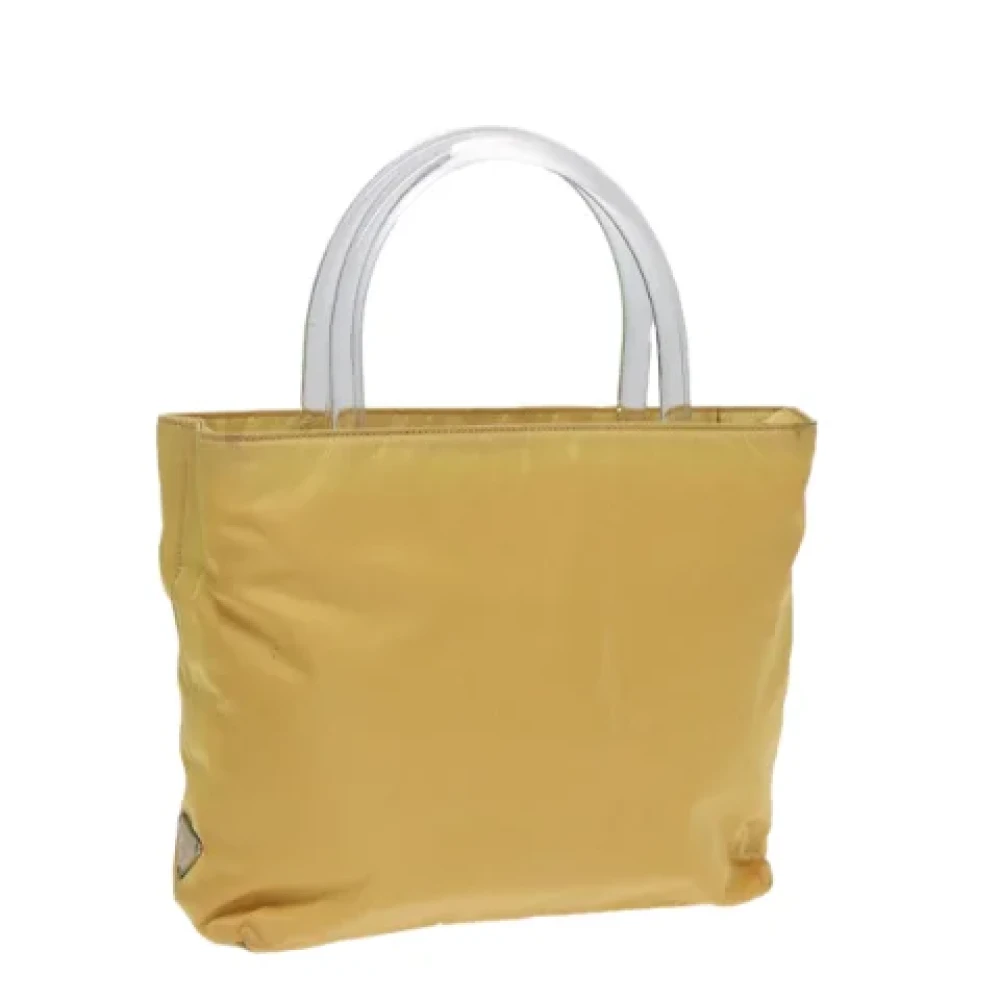Prada Vintage Pre-owned Fabric prada-bags Yellow Dames