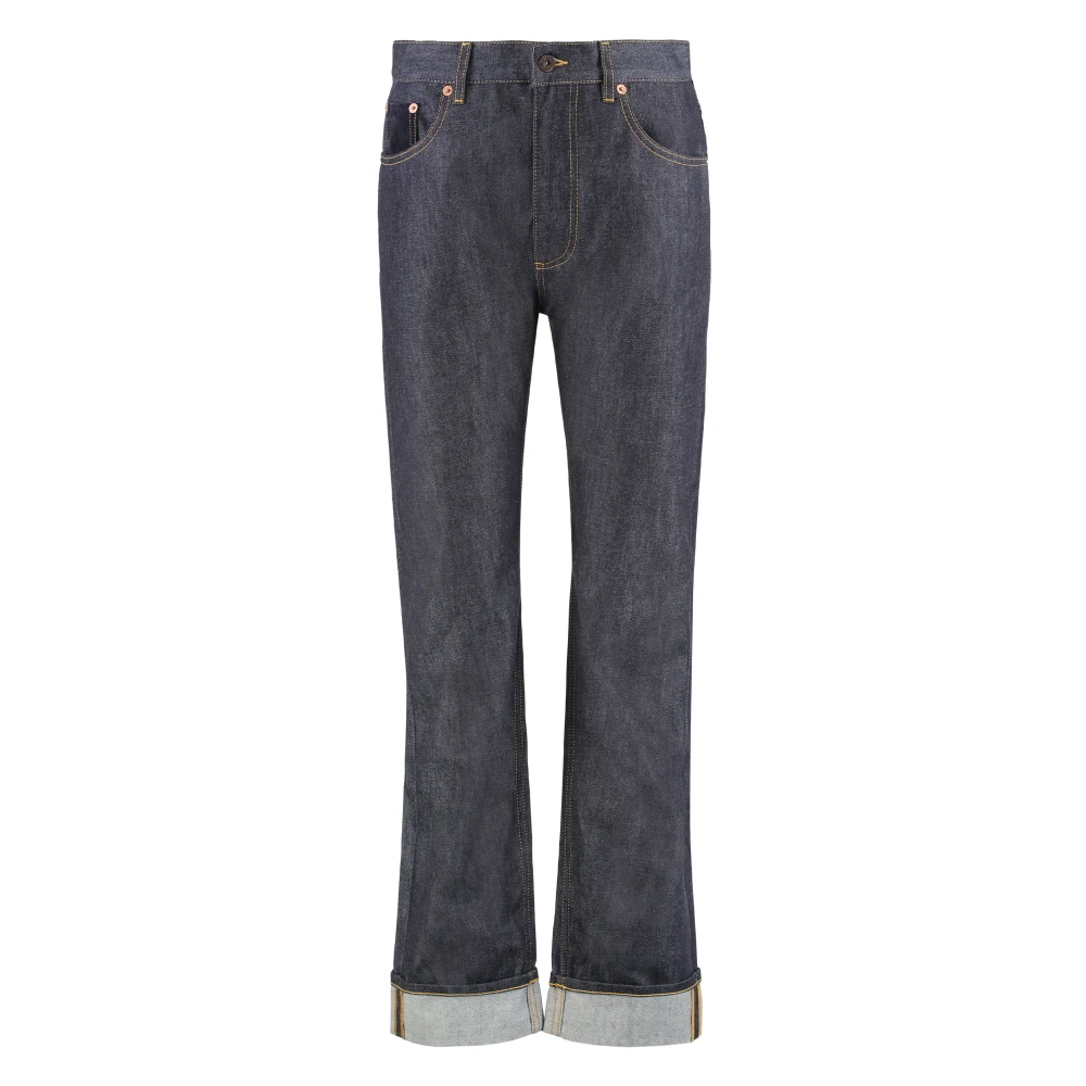 Bottega Veneta Women's Blue Bootcut Jeans, Xs, Turned Up Jeans With Straight Leg