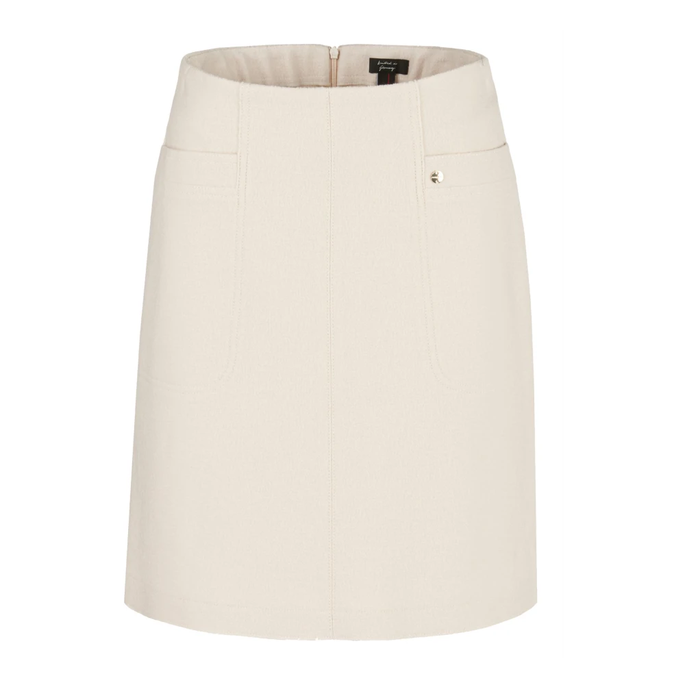 Marc Cain Aansluitende Rok met Figuurnaden Beige Dames