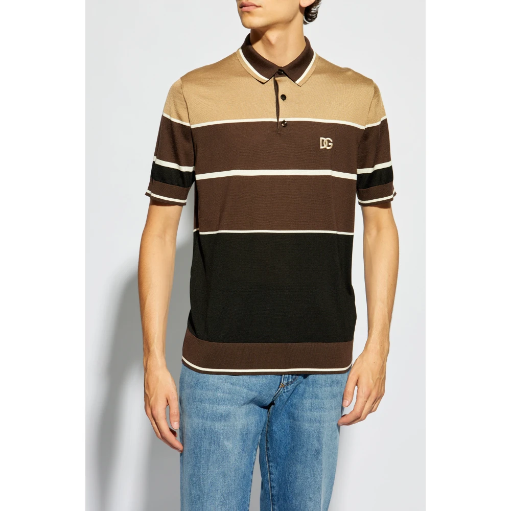 Dolce & Gabbana Polo met logo Multicolor Heren