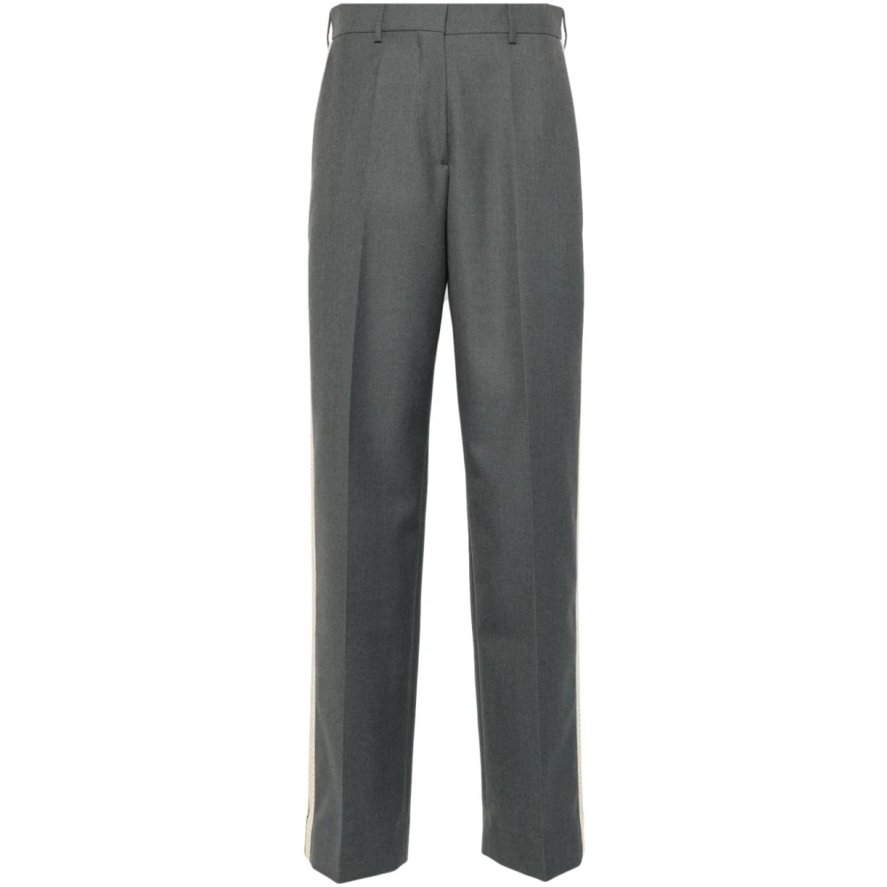 Palm Angels Grijze Gehaakte Panel Broek Gray Dames