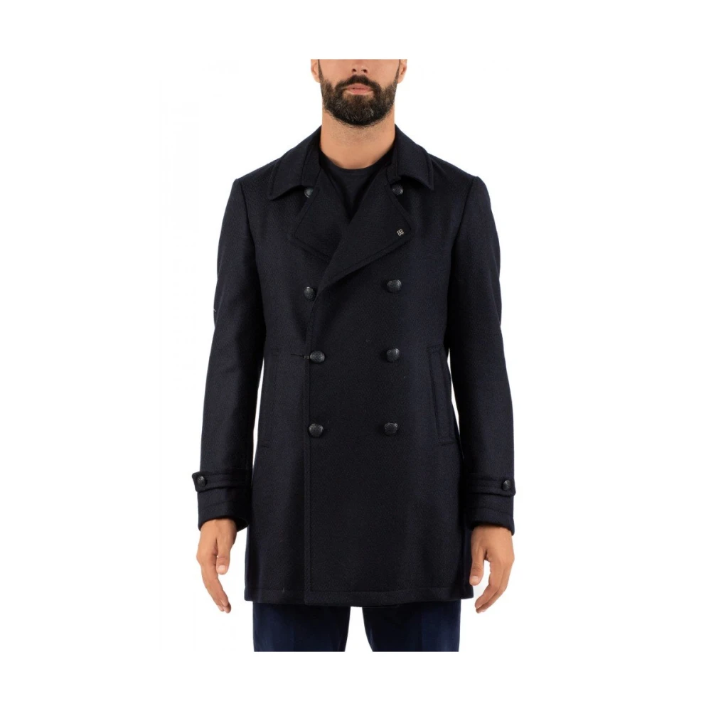 Tagliatore Heren Trenchcoat Blue Heren