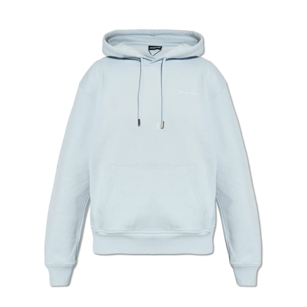 Jacquemus Brode hoodie met logo Blue