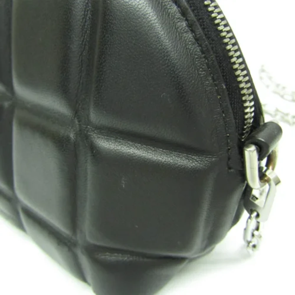 Bottega Veneta Vintage Pre-owned Leather shoulder-bags Black Dames