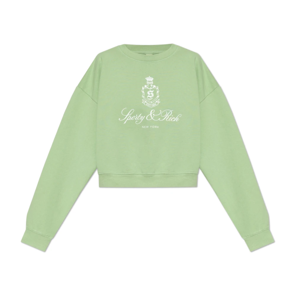 Sporty & Rich Korte sweatshirt Green Dames