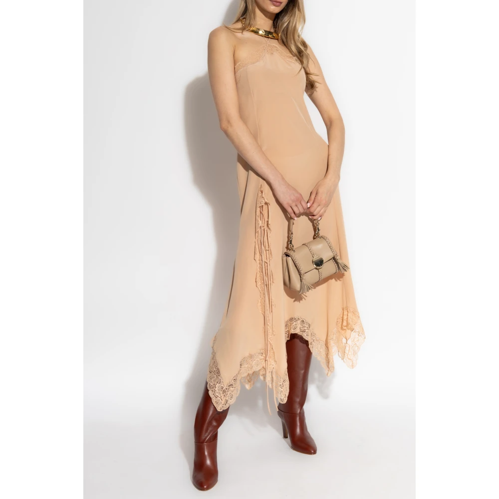 Chloé Zijden jurk Beige Dames