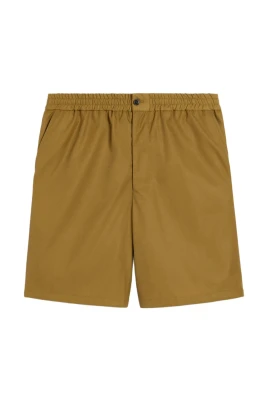 Casual Brun Nylon Shorts