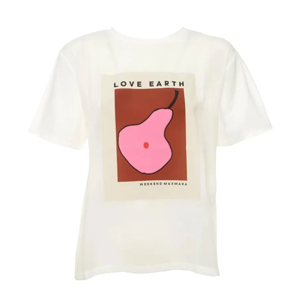 Max Mara Weekend Ussuri Top Katoen Korte Mouw Vrouwen Beige Dames