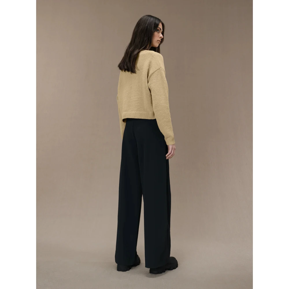 RRD Chenille Trui met Ronde Hals Beige Dames