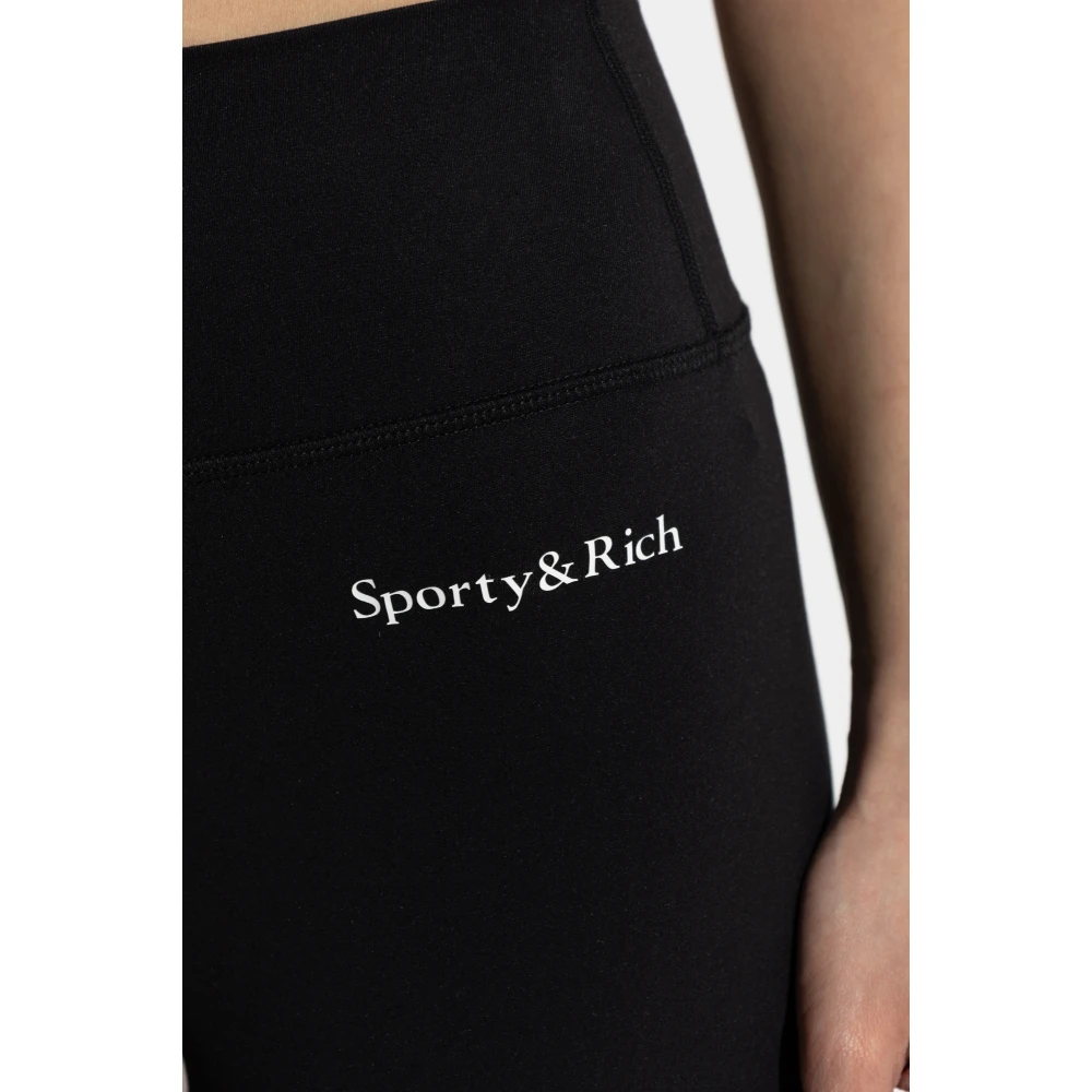 Sporty & Rich Shorts uit de Core-collectie Black Dames