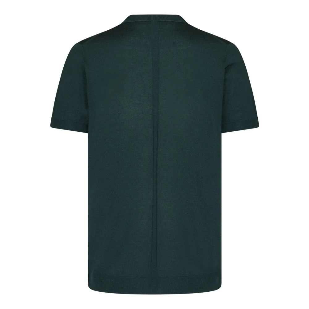 Low Brand Groene Merinowollen Trui Aw24 Green Heren