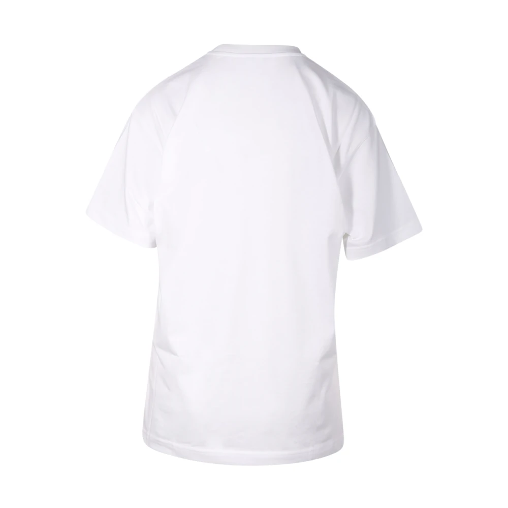 Alaïa Oversized T-shirt in Blanc Noir White Dames