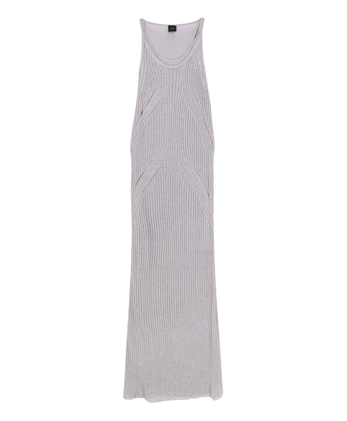 robe-grise-sans-manches-cotelee