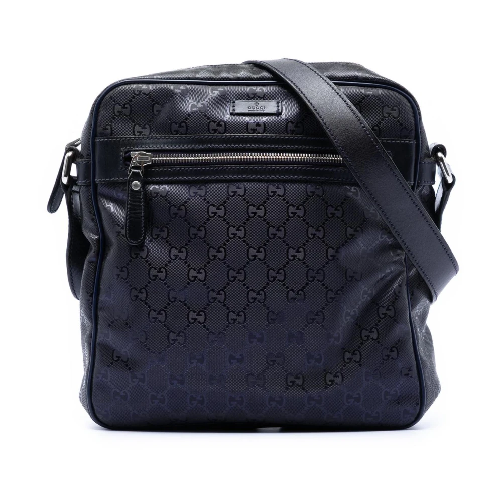 Gucci Vintage Women's Blue Vintage Cross Body Bags, One Size, Pre-Owned Messenger Bag