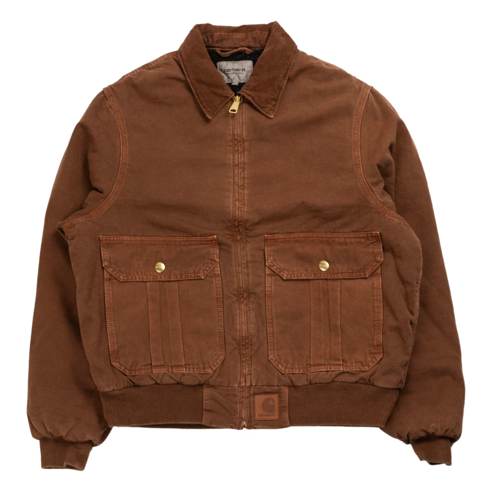 Carhartt WIP Bruine Canvas Jas met Gewatteerde Voering Brown Heren