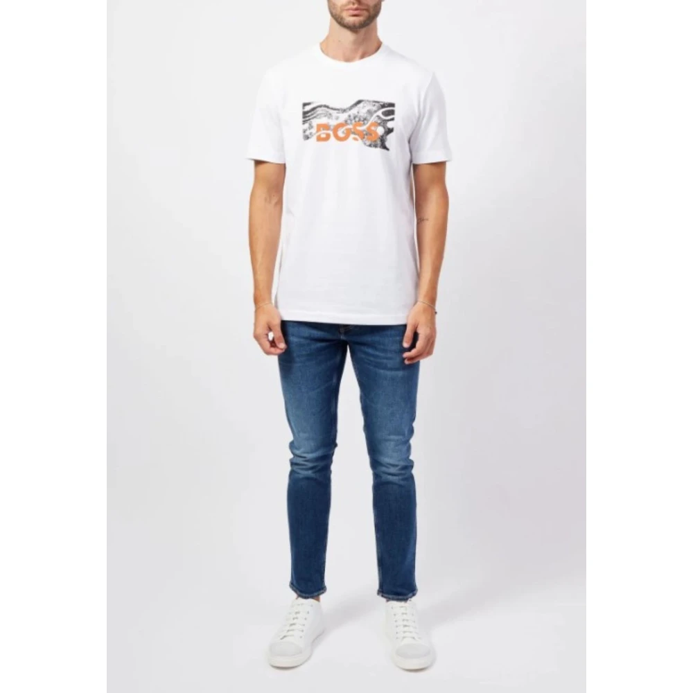 Hugo Boss Te_Building Heren T-shirt Urban Stijl White Heren