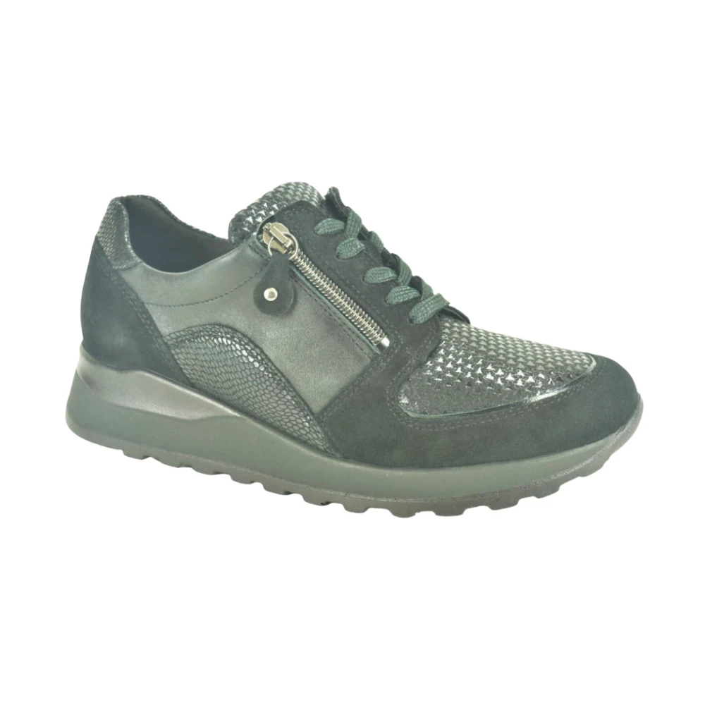 Waldläufer Stretch Runner N.+tiret Dames Schoenen Zwart