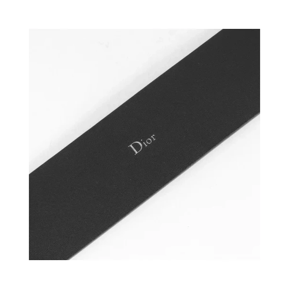 Dior Vintage Pre-owned Leather belts Black Dames